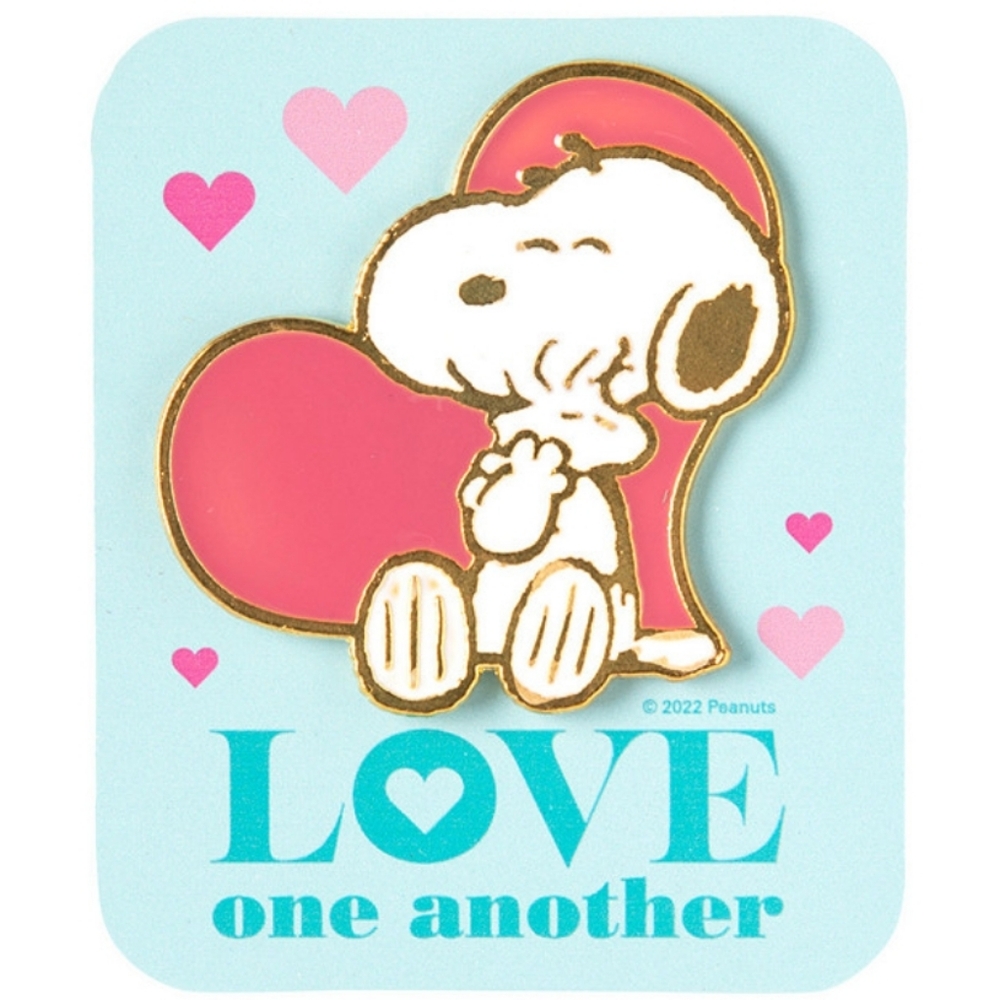Peanuts Love One Another Snoopy and Woodstock Pin